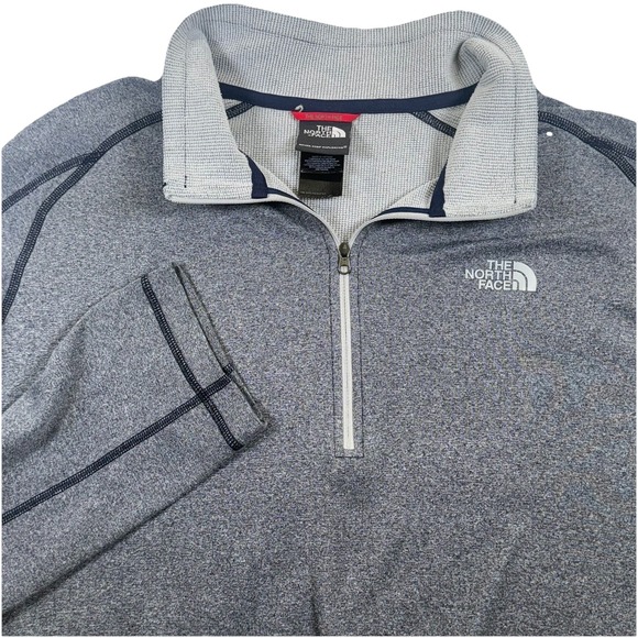The North Face Flash‎ Dry Men's XL Gray Performance 1/4 Zip Pullover